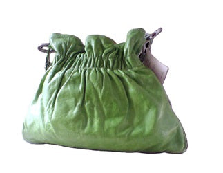 Green Designer Leather Purse